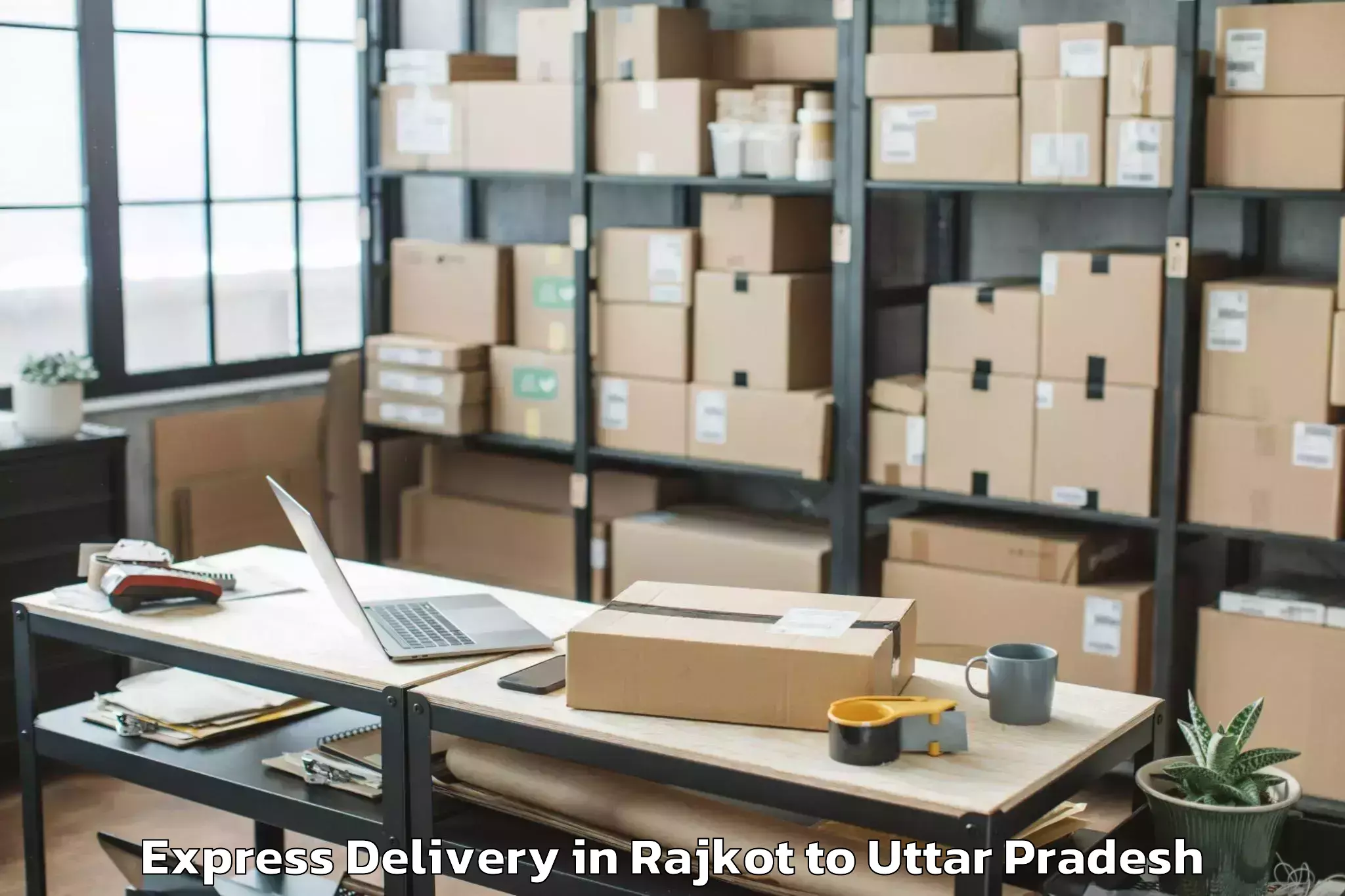 Leading Rajkot to Bahua Express Delivery Provider